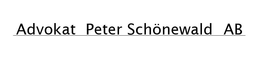 Advokat Peter Schönewald AB:s logotyp